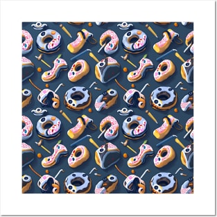 Deliciously Sweet Donut Pattern Design for Doughnut Lovers Posters and Art